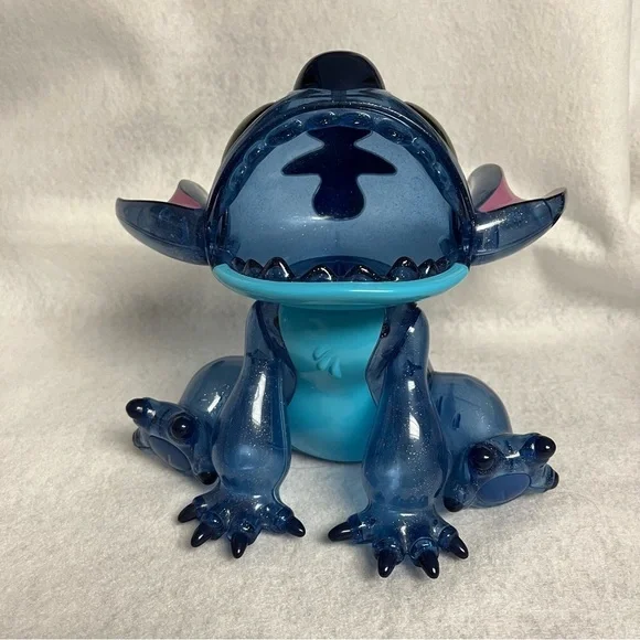 SOLD Lilo & STITCH Blue Clear Glitter Plastic Figure Disney Store Japan 9.5 in - Picture 6 of 13